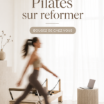 Femme pratiquant le Pilates reformer à la maison
