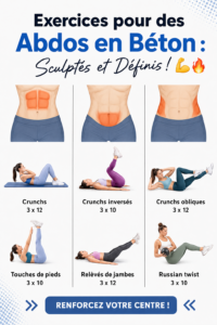 Femme pratiquant des exercices pour des abdos sculptés