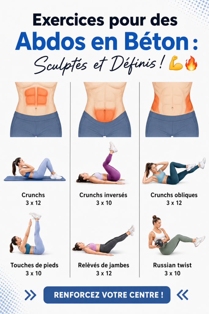 Femme pratiquant des exercices pour des abdos sculptés