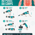 Femme s'entraînant avec un circuit training au poids du corps