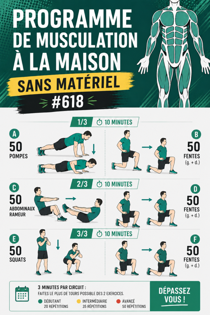 Femme faisant des exercices de musculation à la maison sans équipement