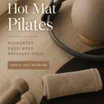 Femme pratiquant le Pilates chaud dans une salle de sport