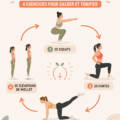 Femme s'entraînant à la maison avec des exercices de jambes et fessiers