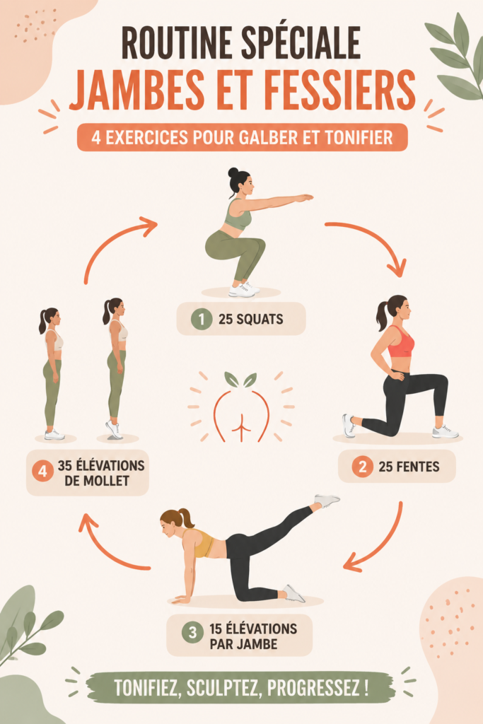 Femme s'entraînant à la maison avec des exercices de jambes et fessiers