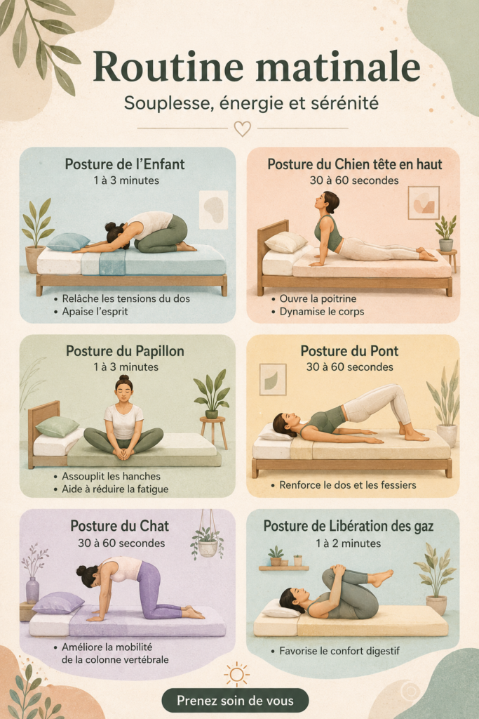 Femme méditant paisiblement dans sa routine matinale