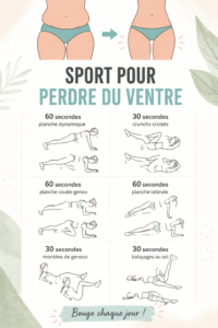 Femme en train de faire du sport à la maison pour sculpter son ventre