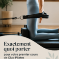 Femme dans une tenue de yoga prête pour un cours de Pilates