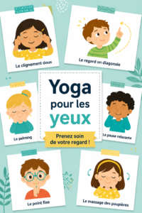 Femme pratiquant des exercices de yoga pour apaiser ses yeux en pleine nature.