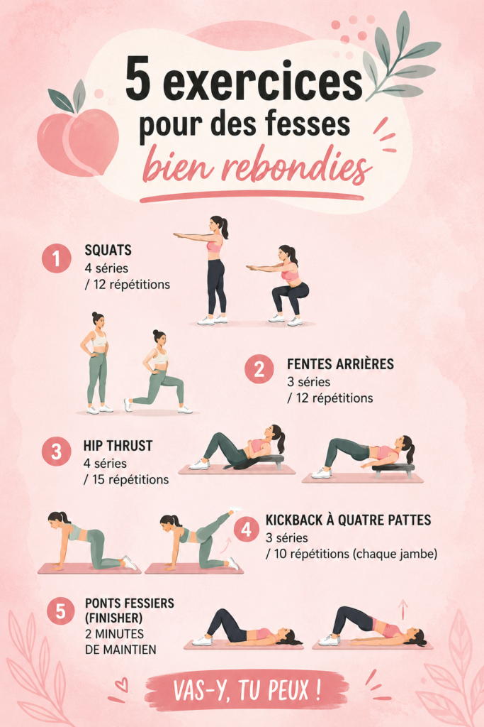 Femme en plein exercice pour renforcer ses fessiers