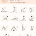 Femme pratiquant des splits en salle de sport, montrant des mouvements de souplesse et d'étirement.