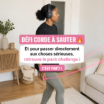 Femme s'entraînant avec une corde à sauter dans un cadre agréable