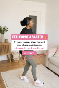 Femme s'entraînant avec une corde à sauter dans un cadre agréable