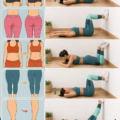 Femme faisant des exercices de Pilates sur un mur pour le défi de 28 jours.