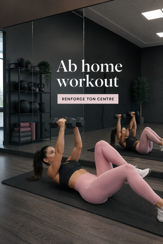Femme s'entraînant à domicile avec des accessoires de fitness