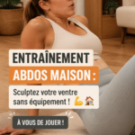 Femme s'entraînant à la maison pour sculpter son ventre sans équipement