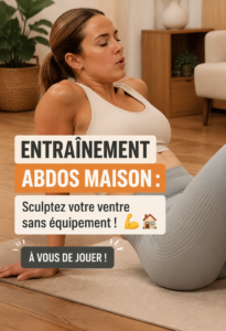 Femme s'entraînant à la maison pour sculpter son ventre sans équipement