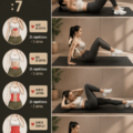 Femme effectuant un entraînement de 7 minutes dans un salon