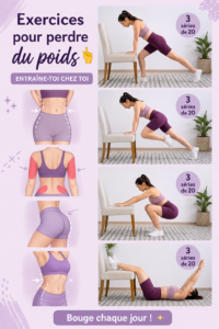 Femme faisant des exercices de fitness à la maison pour perdre du poids
