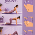 Femme faisant des exercices pour tonifier ses fessiers à la maison.