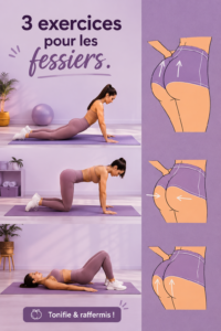 Femme faisant des exercices pour tonifier ses fessiers à la maison.