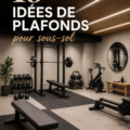 Idées inspirantes de plafonds pour sous-sols avec divers matériaux et designs