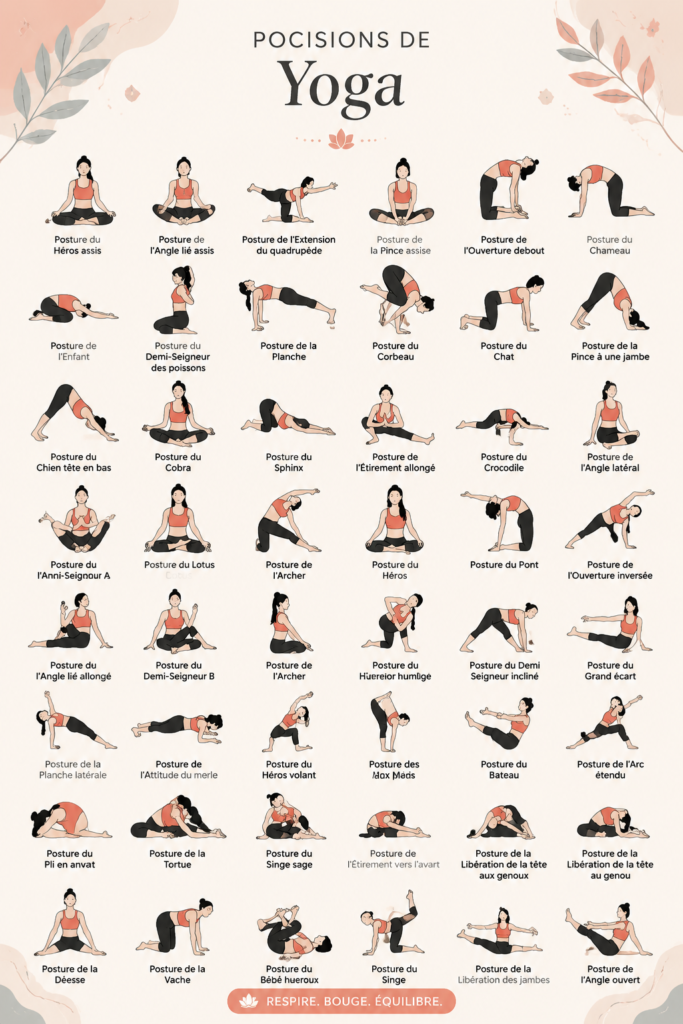 Femme pratiquant le yoga en pleine nature, apaisée et sereine.