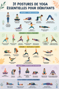 Femme pratiquant une posture de yoga dans un environnement calme et apaisant.