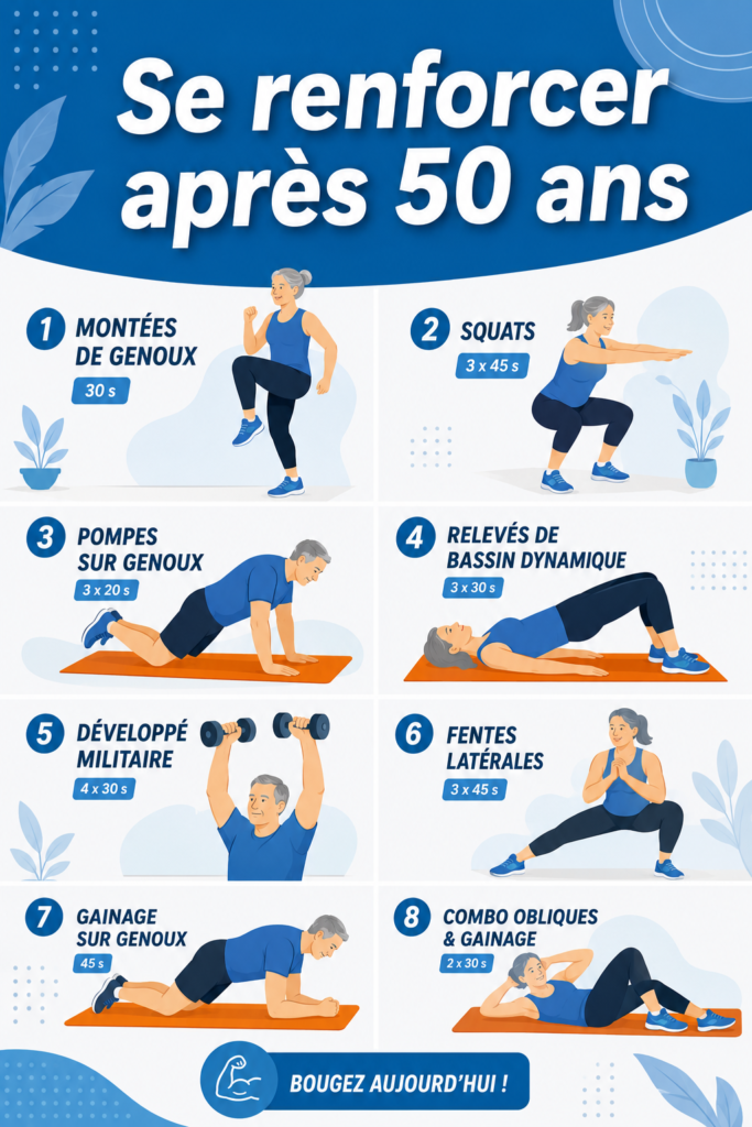 Femme active de 50 ans et plus, pratiquant le yoga dans un parc.