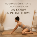 Femmes s'étirant ensemble dans un parc, illustrant une routine d'étirement quotidienne