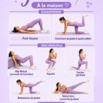 Femme en train de réaliser des exercices pour les fessiers à la maison