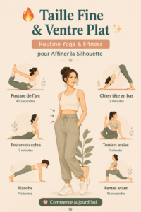 Femme faisant du yoga pour affiner sa silhouette
