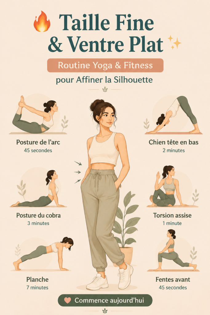 Femme faisant du yoga pour affiner sa silhouette