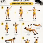 Femme effectuant des exercices de musculation pour les bras à la maison sans matériel.