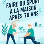 femme âgée qui pratique des exercices à la maison