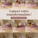Femme souriante en train de pratiquer des activités de bien-être pour sa transformation personnelle.