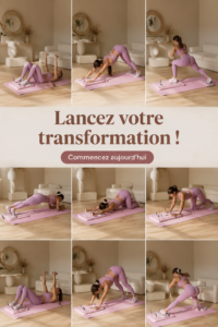 Femme souriante en train de pratiquer des activités de bien-être pour sa transformation personnelle.