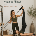 Femme pratiquant le yoga en pleine nature, prenant un moment pour se recentrer.