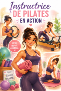 Une femme pratiquant le Pilates sur un tapis de yoga dans un cadre apaisant.