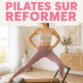 Une femme pratiquant le Pilates sur Reformer dans un studio lumineux