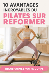 Une femme pratiquant le Pilates sur Reformer dans un studio lumineux