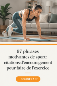 Collage de citations motivantes sur un fond dynamique pour inciter à faire du sport.