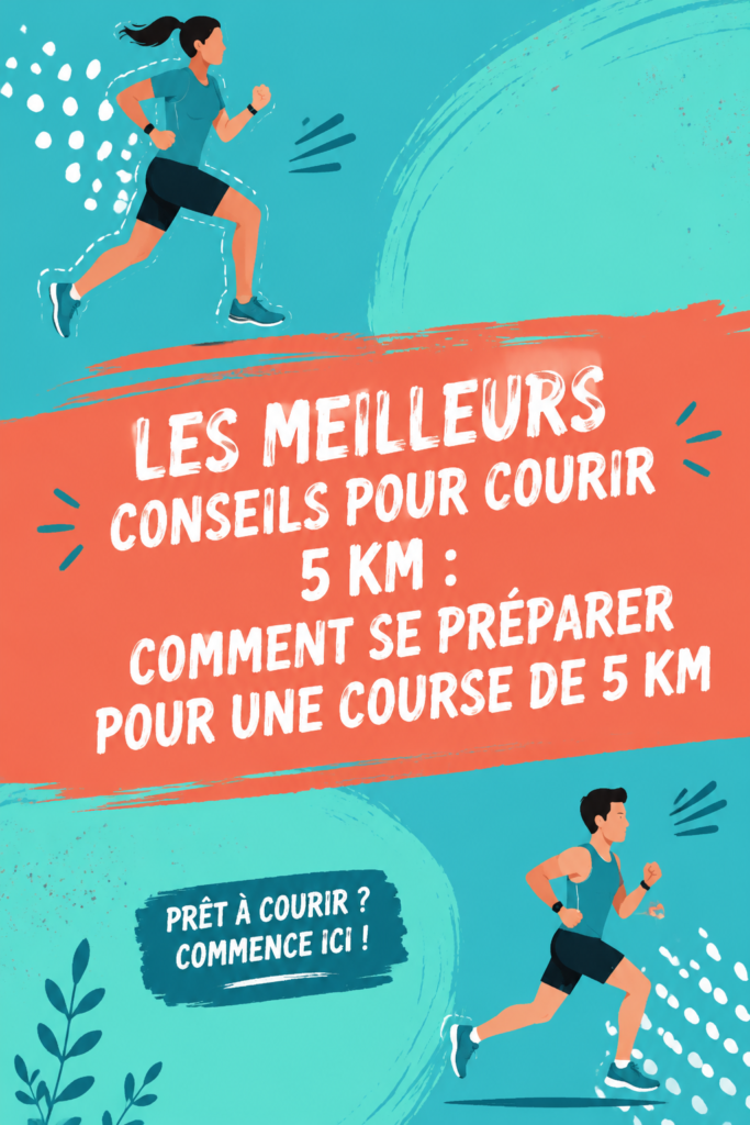 Femme courant dans un parc, prête pour une course de 5 km.