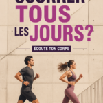 Femme courrant paisiblement dans un parc, souriante et en forme