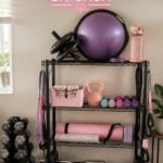 Salle de sport à domicile avec équipement de fitness