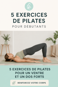 Une femme pratiquant des exercices de Pilates sur un tapis de yoga, rénovant son ventre et son dos.