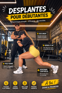 Femme faisant des fentes dans un parc, montrant une posture correcte.
