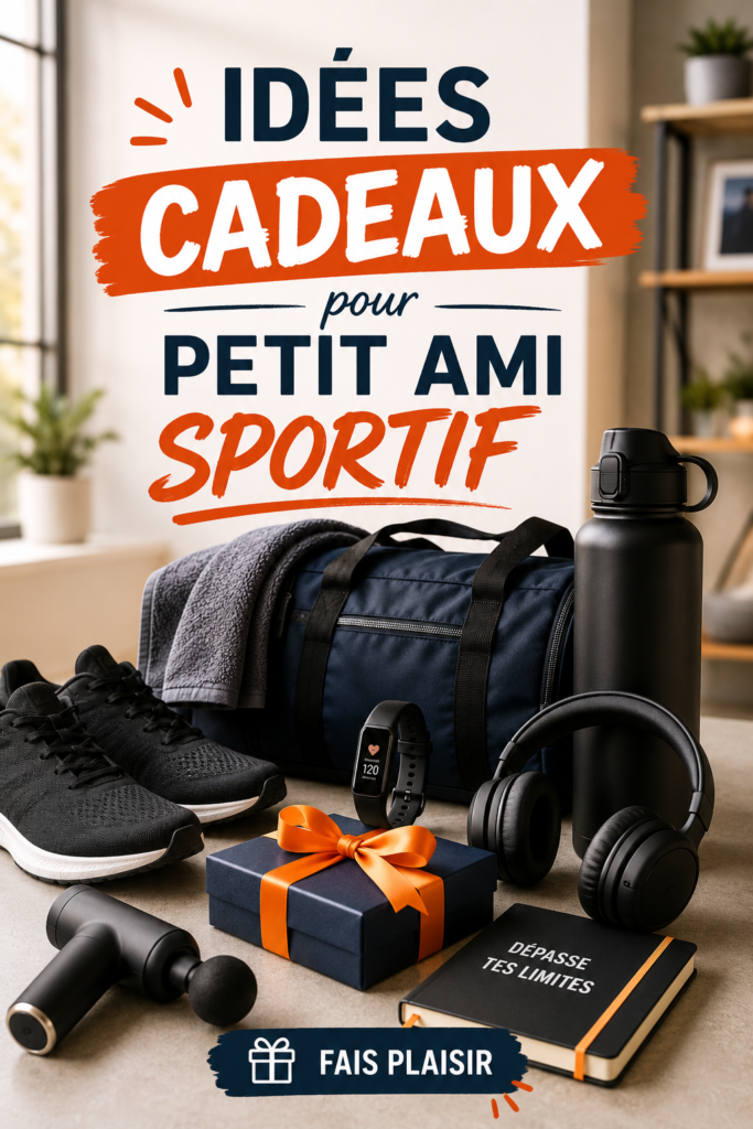 Un homme sportif souriant avec ses équipements de sport