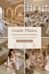 Femme pratiquant le Pilates dans un espace lumineux et calme, symbole d'un mode de vie sain.