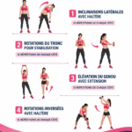 Femme faisant une routine d'abdominaux chez elle