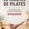 Femme réalisant des exercices de Pilates de 20 minutes à la maison, se tonifiant avec un tapis d'exercice.